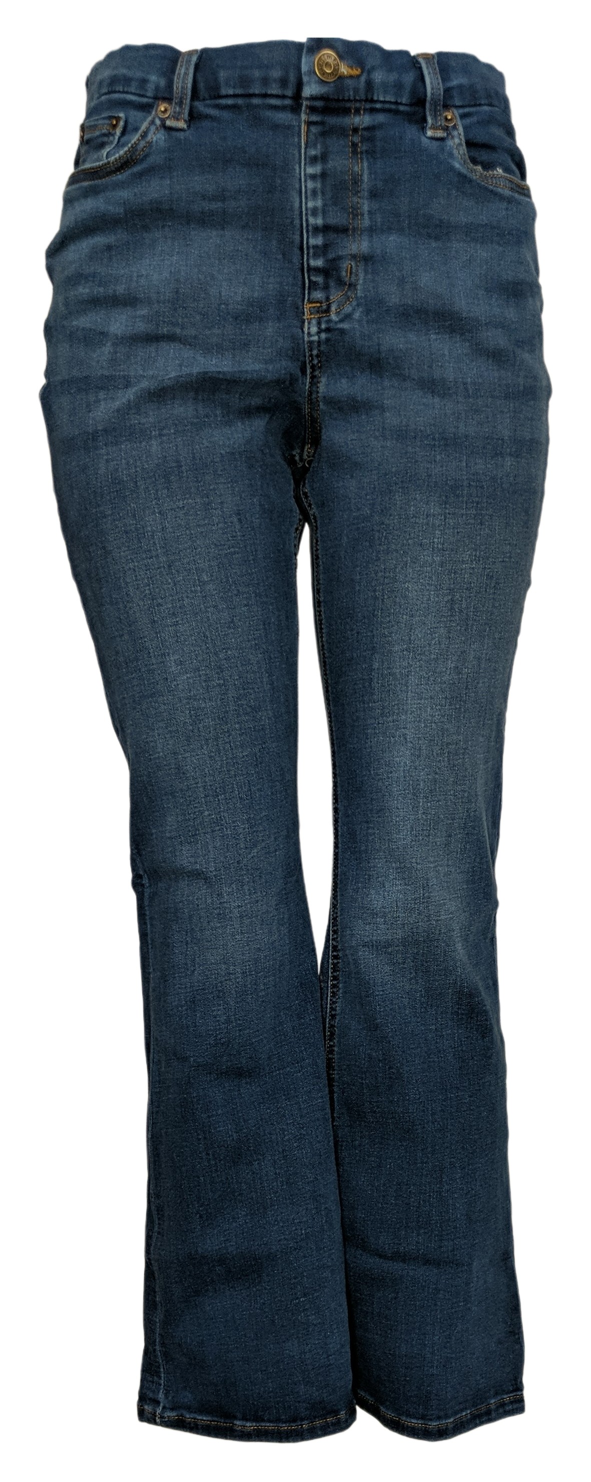 Denim & Co. Women's Petite Jeans 8P Easy PullOn Bootcut Blue A383383