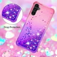 thumbnail image 5 of Compatible with Samsung Galaxy A14 5G Case Glitter Liquid Galaxy A14 5G Case for Girls Women Shiny Flowing Love Heart Clear Shockproof Case for Samsung A14 5G Liquid Lavender, 5 of 13