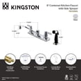 thumbnail image 4 of Kingston FB2122NDL NuvoFusion Two-Handle 4-Hole 8" Centerset Kitchen Faucet with Side Sprayer in Polished Chrome, 4 of 4