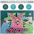 thumbnail image 5 of The Powerpuff Girls 3 Pieces Bedding Set 3D Printed Lightweight Bed Quilt Set Comforter Cover Set for Girls Kids Teens, 1 Quilt Cover 2 Pillowcases 79"x90", 5 of 8