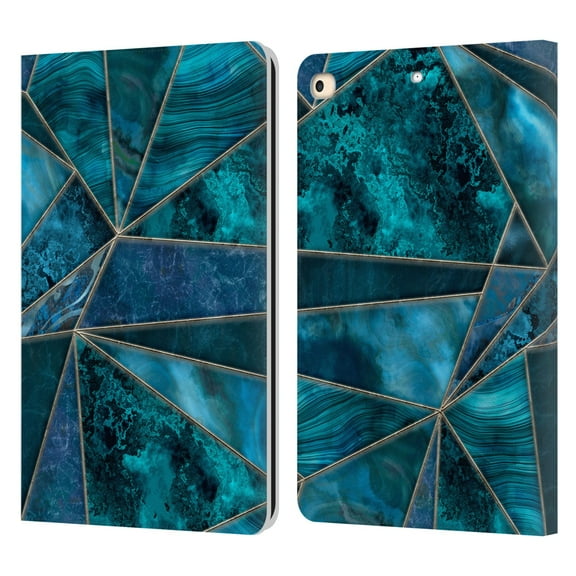 Head Case Designs Officially Licensed LebensArt Gemstone Marble Stained Glass Leather Book Wallet Case Cover Compatible with Apple iPad 9.7 2017 / iPad 9.7 2018