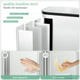 thumbnail image 6 of TLSUNNY 8 Gallon Square Kitchen Step Trash Can, Burshed Stainless Steel Kitchen Garbage Bin with Soft-Close Lid & Removable Bucket, 6 of 9