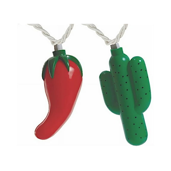 1PK Camco 42659 Chili and Cactus Party Light, 8'