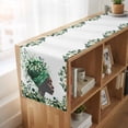 thumbnail image 6 of Sage Green Black Women Table Runner, Spring Eucalyptus Leaves Washable Cotton Linen Table Runners 90 Inches Long, Dresser Scarf Runner for Dining/Coffee/Kitchen/Hallway Tables 13''x90'', 6 of 9