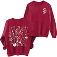 thumbnail image 3 of Wildflower Graphic Sweatshirt for Women 2026 Trendy Casual Floral Printed Crewneck Sweatshirts Womens Pullover Top, 3 of 3