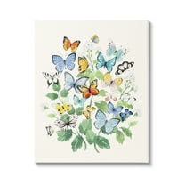Stupell Industries Butterflies & Spring Florals Animals & Insects Painting Gallery Wrapped Canvas Print Wall Art, 36 x 48