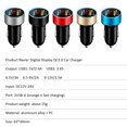 thumbnail image 3 of Auto Accessories Dual USB Digital Display Car Charger Portable Car Cigarette Lighter With LED Display Car Charger, 3 of 5