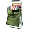 Polyester Rolling Shopping Trolley with Seat