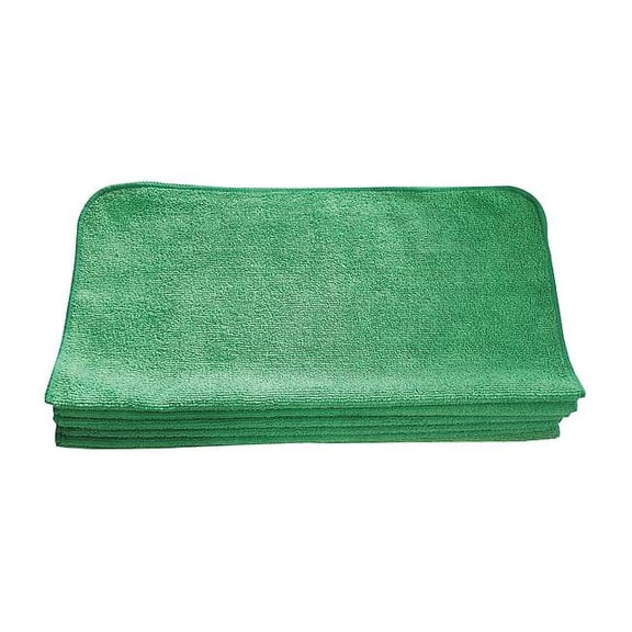 Tough Guy Microfiber Cloth Wipe 16" x 16", Green, 12PK 32UV11