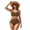 Aztec Mandala Floral, variant on Bee Daisy Geometric Tummy Control Bikini Sets for Women Crisscross Back Tankini Bathing Suit Women's Sexy High Waist Swimwear for Swimming Pool