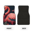 thumbnail image 2 of Pofeuu Colorful Floral Flamingo Print Car Foot Mat Set of 4 Pieces - All-Weather Full Set Floor Mats for Cars Trucks SUVs, 2 of 7
