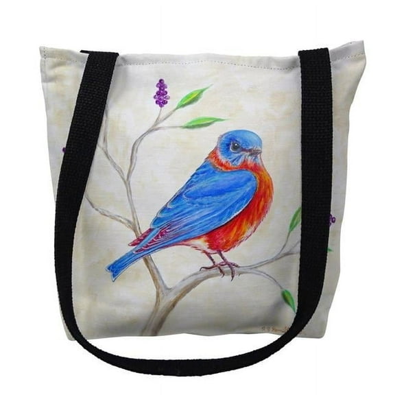 Betsydrake TY1050G 18 x 18 in. Dicks Blue Bird Tote Bag - Large