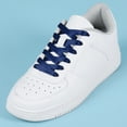 thumbnail image 2 of Cordones planos de cinta para zapatillas de deporte, cordones para mujer, decoración DIY Azul marino 90cm/35.4, 2 of 6