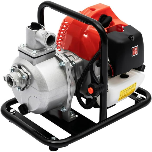 1-Inch Gas-Powered Water Transfer Pump,43CC 2-Stroke Semi-Trash Water Pump,Heavy Duty Gasoline Water Pump,for Garden