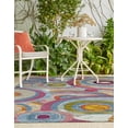 thumbnail image 6 of Unique Loom Outdoor Modern Collection Area Rug - Brio (6' 1" x 9' Rectangle Multi/Blue), 6 of 9