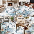thumbnail image 6 of Sea Turtle Coastal Large Area Rugs for Bedroom Living Room, Soft Non Slip Carpet Bedside Rug, Summer Beach Coral Ocean Blue Nautical Rectangular Floor Cover Kitchen Accent Rug 8'x10' for Office, 6 of 9