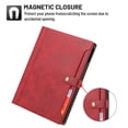 thumbnail image 3 of TECH CIRCLE Case for iPad Air 11-inch 2024/iPad Air 5th/4th Gen,iPad Pro 11 inch Case,PU Leather Folio Flip Smart Stand Pencil Holder Cover Shockproof Protective Auto Sleep/Wake Wallet Pocket Case,Red, 3 of 7