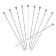 thumbnail image 1 of Uxcell 10Pcs Stainless Steel Cocktail Toothpicks, 7.9 Inch Metal Cocktail Picks Fruit Sticks, Silver Ball, 1 of 5