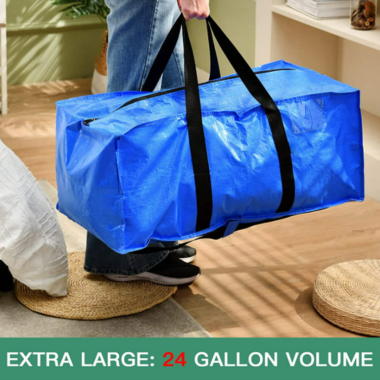  Clothing Storage Bags with Zipper - 4 Pack of Heavy Duty Moving  Bags Extra Large - Dorm Storage Moving Tote Bag - Packing Bags for Moving  Dorm Room Essentials, Pillows, Bedding