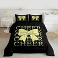 thumbnail image 2 of Manfei Cartoon Yellow Bowknot 2pcs Bedding Comforter Set for Female Girls Child,Gradient Bling Glitter Twin Comforter Sets,Cheer Team Breathable Bedding Set,Super Cozy Room Decor,Reversible, 2 of 8