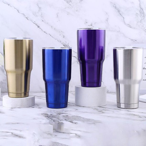 Taza de viaje aislada con vaso de acero sellado al vacío de 30 oz con deslizador Banban