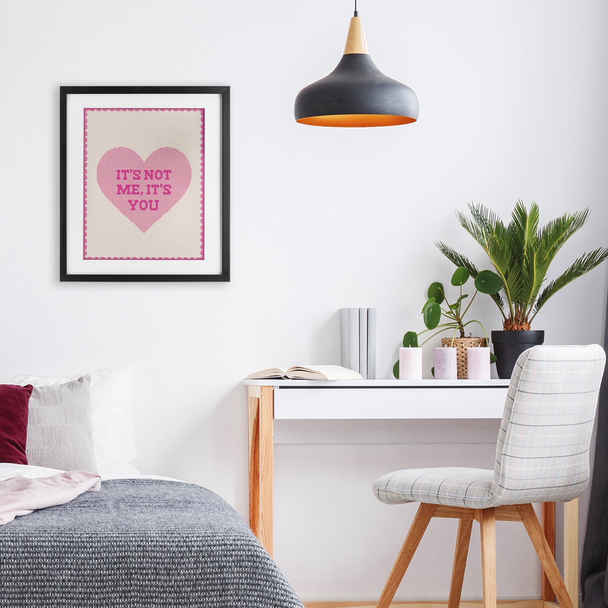 Stupell Industries Not Me It's You on Heart Black Framed Print Under Glass, design by Lil' Rue