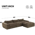 thumbnail image 2 of Modern Modular Sectional Sofa with Ottoman, Chenille Cloud Couch, Deep Seat High-Density Foam, Legless Floor Design, Free Combination Comfy Sofa for Living Room & Apartment, 2 of 14