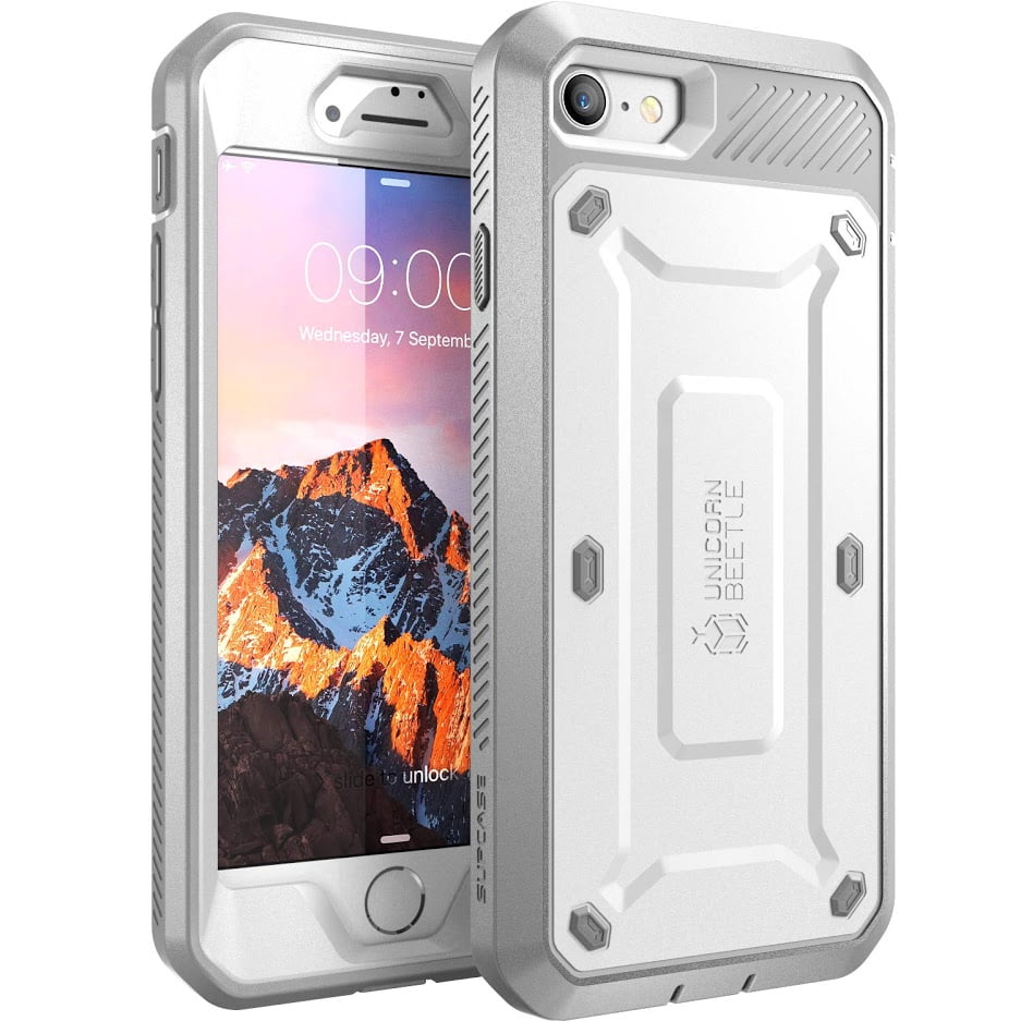 SUPCASE Unicorn Beetle Pro Series Case Designed for SE 3rd Gen (2022) / iPhone SE 2nd Gen (2020) / iPhone 7 / iPhone 8, Rugged Holster Case with Built-In Screen Protector (White) - Walmart.com