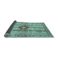 thumbnail image 2 of Ahgly Company Indoor Square Abstract Light Blue Modern Area Rugs, 4' Square, 2 of 4