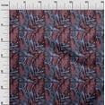 thumbnail image 3 of oneOone Cotton Silk Maroon Fabric Leaves Craft Projects Decor Fabric Printed By The Yard 42 Inch Wide, 3 of 6