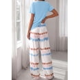 thumbnail image 5 of PRETTYGARDEN Women's 2 Piece Pajama Sets Summer Matching Lounge Outfits Short Sleeve Printed Sleepwear Spring PJ Set, 5 of 10