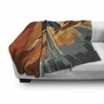 thumbnail image 3 of Vintage Soft Flannel Fleece Throw Blanket, Silhouette of a Superhero over Apartments in Sky Night Fiction Comic Image, Cozy Plush for Indoor and Outdoor Use, 50" x 60", Red Orange Grey, by Ambesonne, 3 of 6