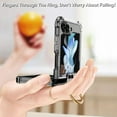 thumbnail image 3 of for Samsung Galaxy Z Flip 5 Case with Ring Stand, 1 Front Screen Protector, Crystal Clear Slim Fit, Soft TPU Bumper Shockproof Protective Phone Case for Women Girls Boys(Clear Black), 3 of 7