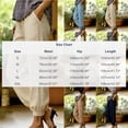 thumbnail image 4 of Women's Linen Pants with Pockets Side Lace Trim Trendy Beach Vacation Casual Trousers Elastic Bottom (S, White), 4 of 7