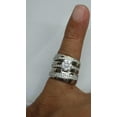 thumbnail image 4 of Hitanshu Jewels 14k White Gold Finish Trio Ring Sets His And Her, CZ Engagement Ring, 4 of 5