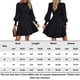 thumbnail image 2 of Vestido De Manga Farol Vestido fluido para mujer, jersey, vestido corto Vintage, cintura alta, ropa de trabajo diaria para mujer Cgtredaw Negro L para Mujer, 2 of 7