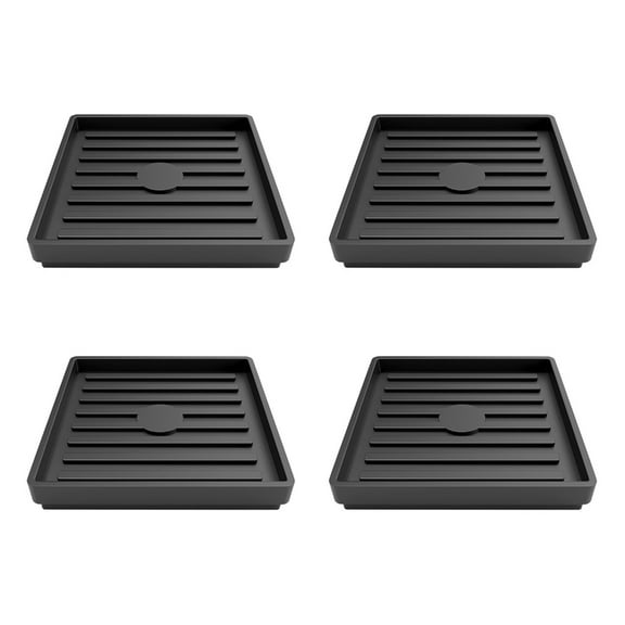 4 Pack Rubber Casters Cups Without Slip Furnitures Grippers Round Sofa Stoppers for Bed Couch Table Chair