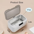 thumbnail image 6 of Behome Ultrasonic Jewelry Cleaner, 17oz 47KHz Professional Jewelry Cleaner, 3 Modes with Digital Timer, Portable Ultrasonic Cleaner for Jewelry, Eyeglasses, Rings, Watch Strap, White, 6 of 8