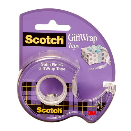 Scotch Gift Wrap Tape, 3/4 in. x 500 in., 1 Dispenser/Pack