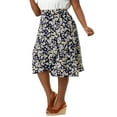 thumbnail image 4 of MODA NOVA Juniors' Plus Summer A-Line Ruffled Hem Wrap Midi Skirt, 4 of 6