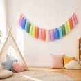 thumbnail image 3 of Orangide Boho Tassel Garland 59 Inch with Wooden Beads and Macrame Fringe, Colorful Yarn Bunting for Nursery, Bedroom, and Party Decor, Perfect for Boho Wall Hanging and Baby Shower, 3 of 7