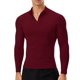 thumbnail image 1 of Camisa deportiva para hombre, polar, cálido, elástico, ajustado, cuello alto, manga larga, cremaller Abanopi Camiseta deportiva para hombre, 1 of 7