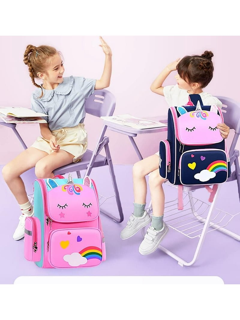 BURUFY Girls School Backpack, Lightweight Durable Kids Bookbag