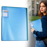 Blue A3 Painting Storage Book 20 Pages Portfolio Folder 42.5x30.5cm Diamond Painting Organizer Waterproof Artwork Presentation Binder for Home Office School Display