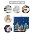thumbnail image 5 of Blue Christmas Cloth Napkins Set of 4, Xmas Snowman Tree Snowflake Washable Reusable Dinner Cocktail Napkin for Kitchen Party Wedding Banquet Holiday Baby Shower Table Decor, 5 of 7
