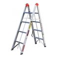thumbnail image 1 of Escalera Plegable Pórtatil Aluminio Para 150 Kg 4 Escalones Peldaños 217104, 1 of 4