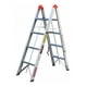 thumbnail image 1 of Escalera Plegable Pórtatil Aluminio Para 150 Kg 4 Escalones Peldaños 217104, 1 of 4
