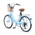 thumbnail image 7 of Jacgood 26" 7 Speed Cruiser Bike Adult Beach Bicycle Bike For Ladies City Bike，Light Blue Cozy Seat, 7 of 7