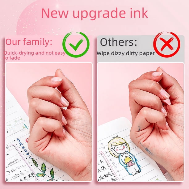 Bolígrafo creativo con flash, juego de 18 colores, bolígrafo para cuentas hecho a mano para niños, bolígrafo para hacer notas, bolígrafo resaltador de color dorado