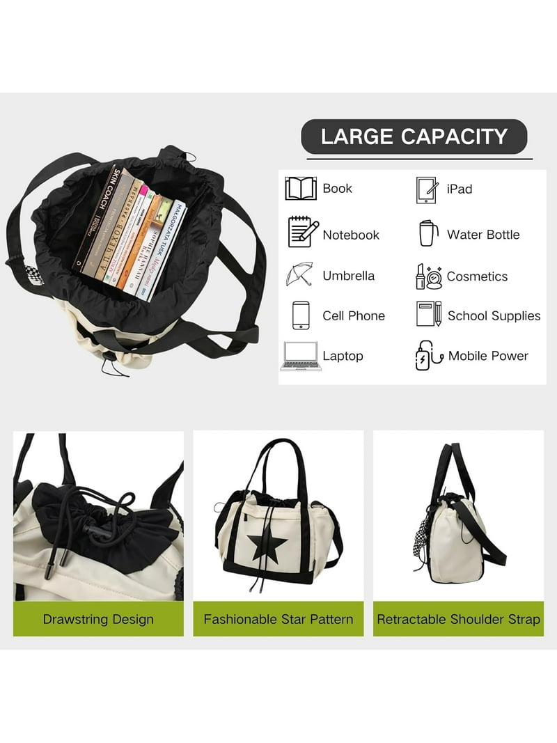 Star Messenger Bag, Vintage Star Tote Bag Y2K, Cute
